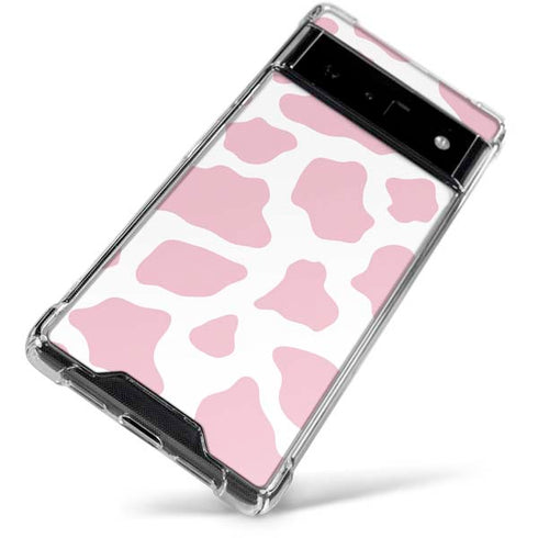 Pink Cow Print Google Pixel 6 Clear Case
